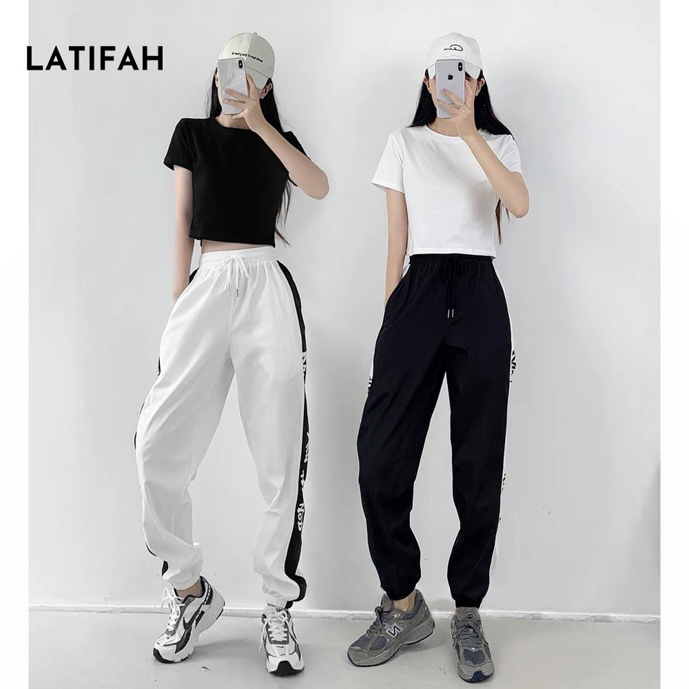 Áo thun croptop tay lỡ Latifah TRƠN AT014 thun co giãn 4 chiều