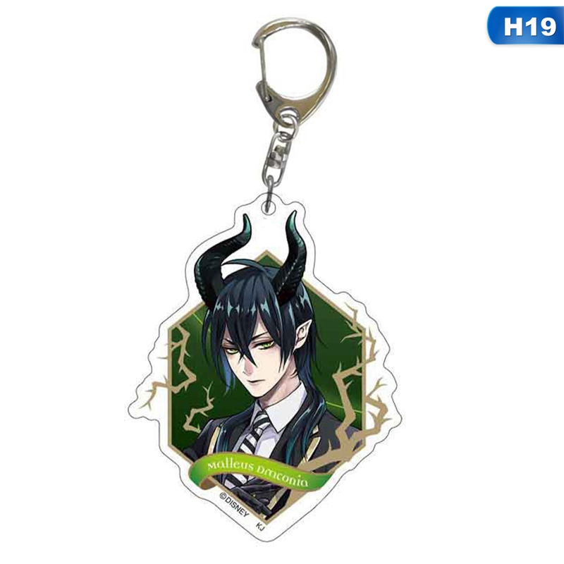 Móc khóa bằng acrylic 2 mặt họa tiết hoạt hình Twisted Wonderland Riddle Rosehearts