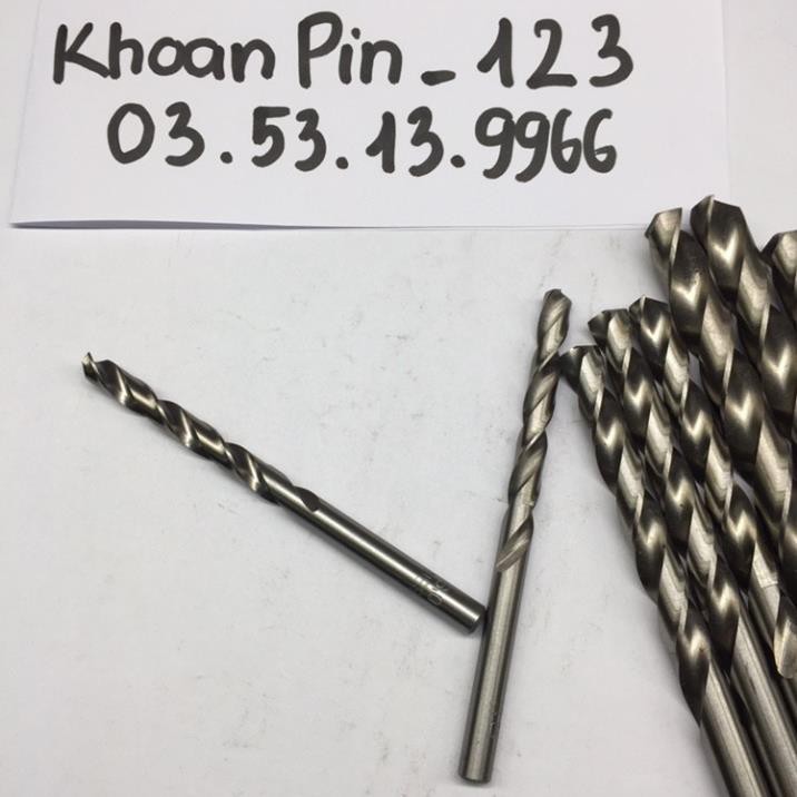 Mũi khoan xoắn bằng thép tốc độ cao cắt nhựa, sắt, nhôm, đồng... 3-6-8-10mm có sẵn