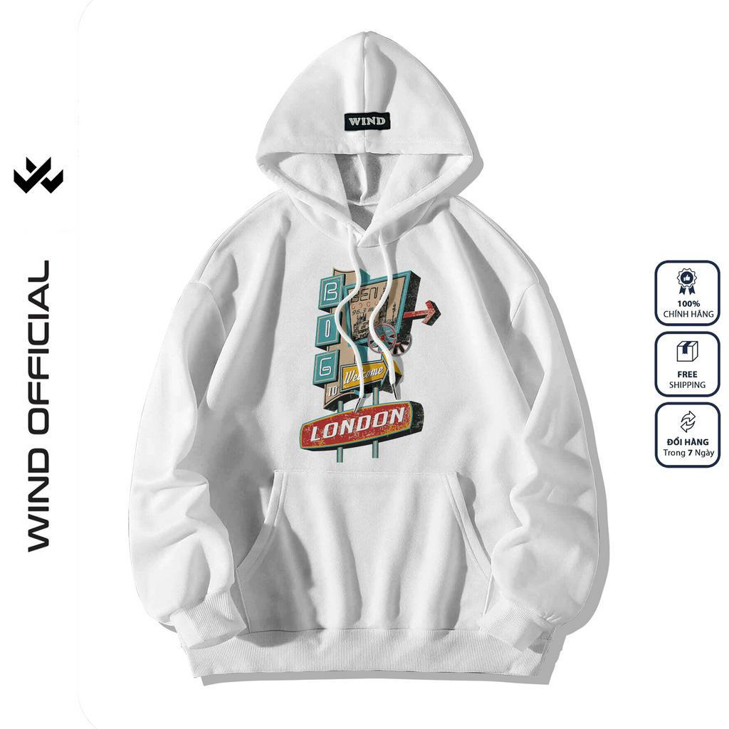 Áo hoodie unisex form rộng WIND LONDON thời trang áo khoác nam nữ oversize ulzzang