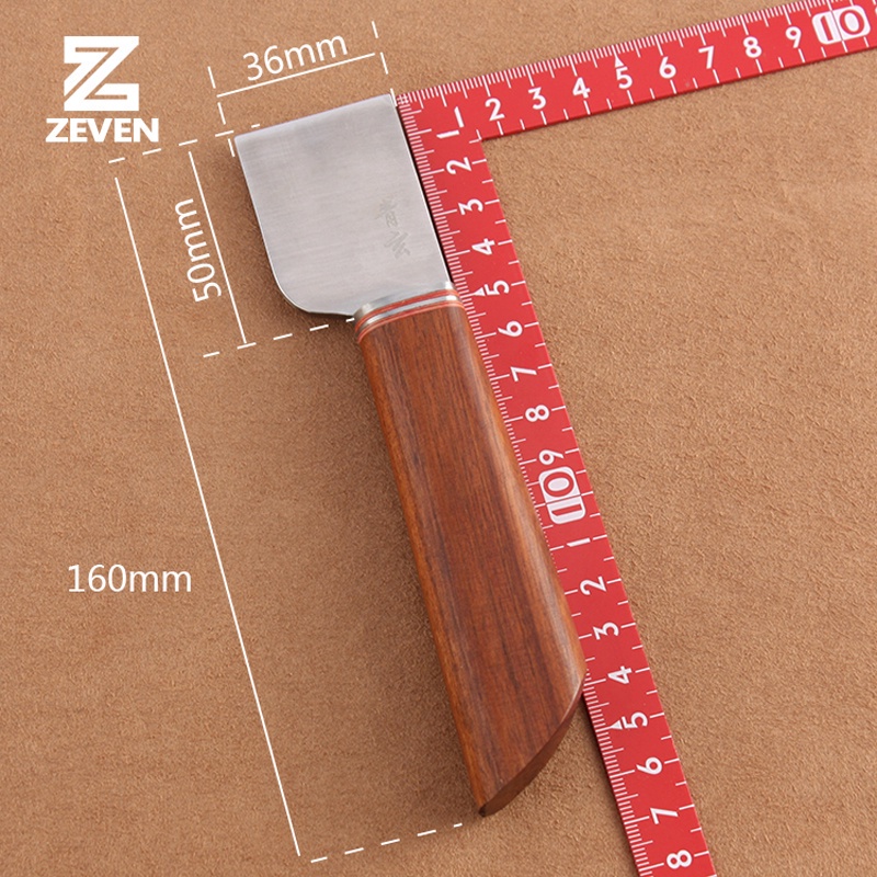 Dao Cắt Đồ Da Ngắn Bằng Tay Cầm Gỗ 160x35mm Phong Cách Nhật Bản