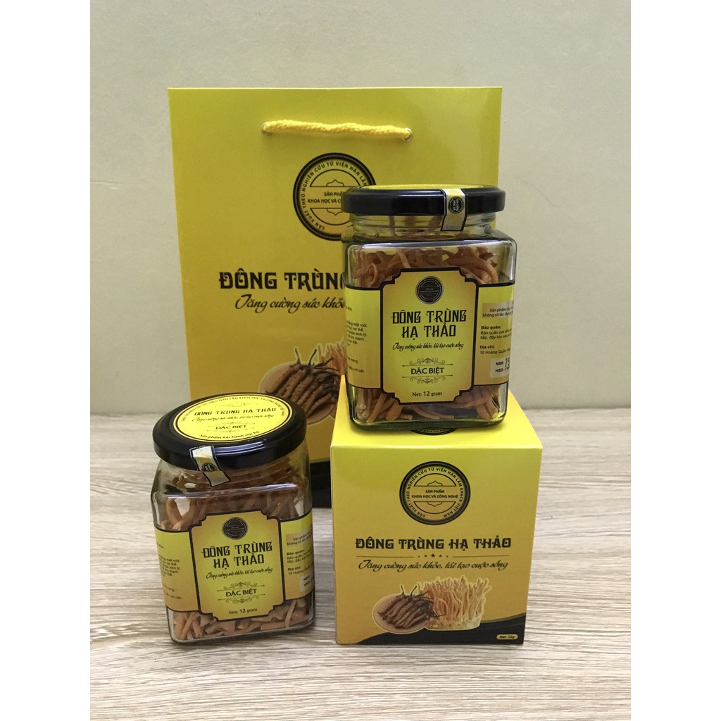 Đông trùng hạ thảo sấy thăng hoa 12g - Sản Phẩm Chính Hãng Viện Hàn Lâm KH&CN Việt Nam Nâng Cao Sức Đề Kháng