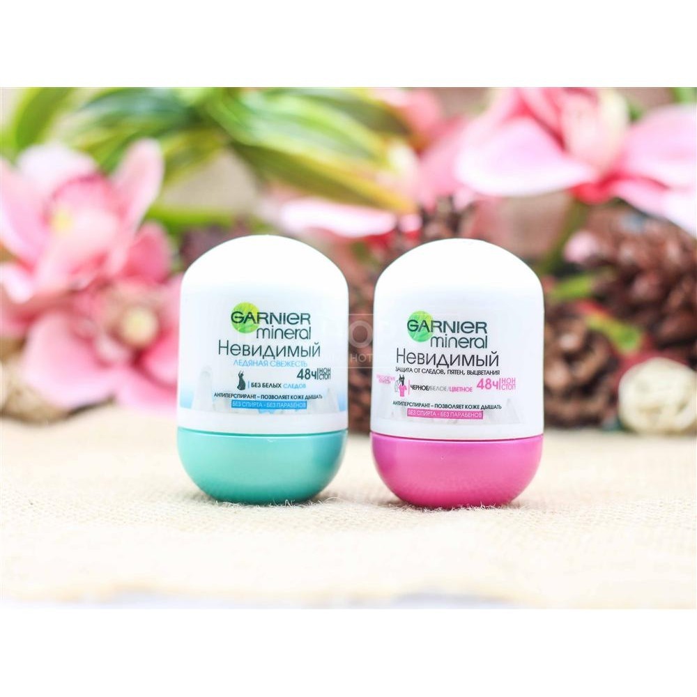 lăn nách Garnier Mineral Invisible khử mùi hôi nách hôi chân vĩnh viễn giảm thâm nách không ố vàng áo cam kết chính hãng