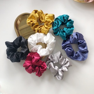 Scrunchies buộc tóc vải bóng