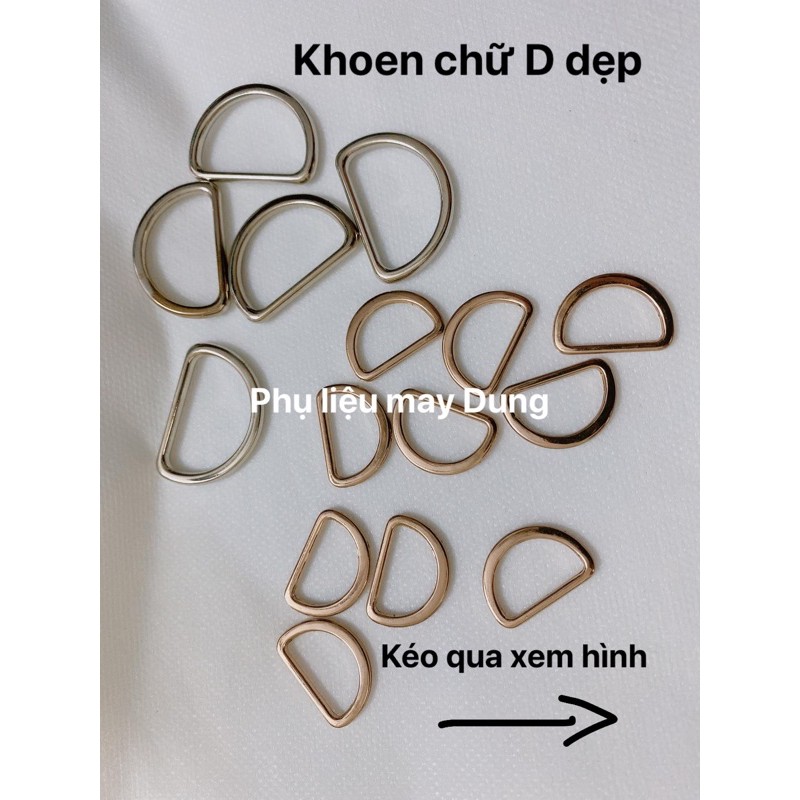 Khoá chữ D móc làm quần áo loại dẹp