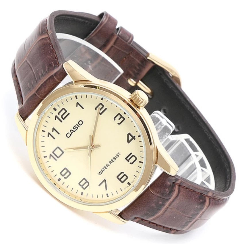Đồng hồ nam dây da Casio chính hãng Anh Khuê MTP-V001GL-9BUDF