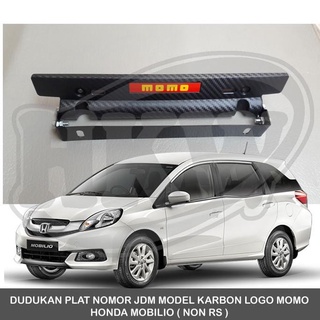 Giá Đỡ Biển Số Xe Ô Tô JDM Carbon Logo Momo