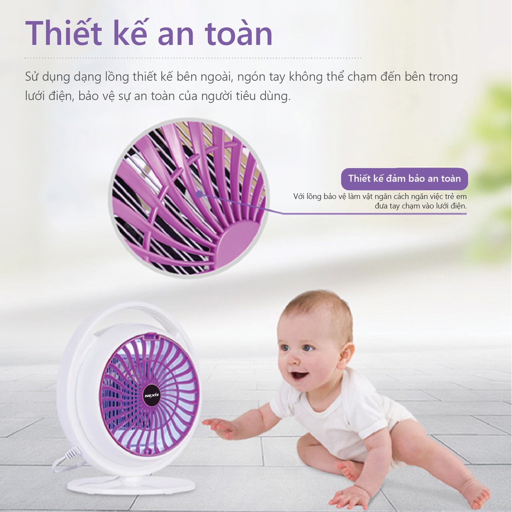 Đèn bắt muỗi diệt côn trùng thông minh UV LED Nexis