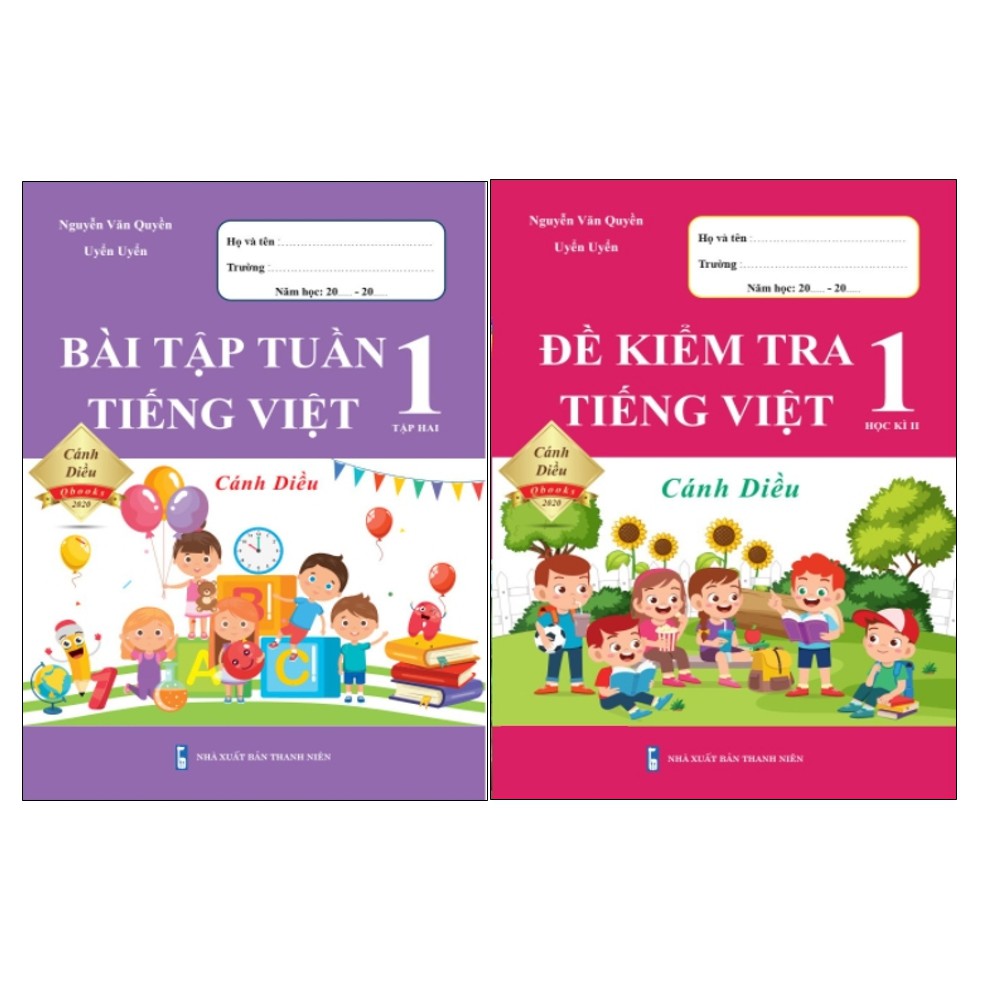 Sách - Combo Bài Tập Tuần và Đề Kiểm Tra Tiếng Việt 1 - Cánh Diều - Học Kì 2 (2 cuốn)