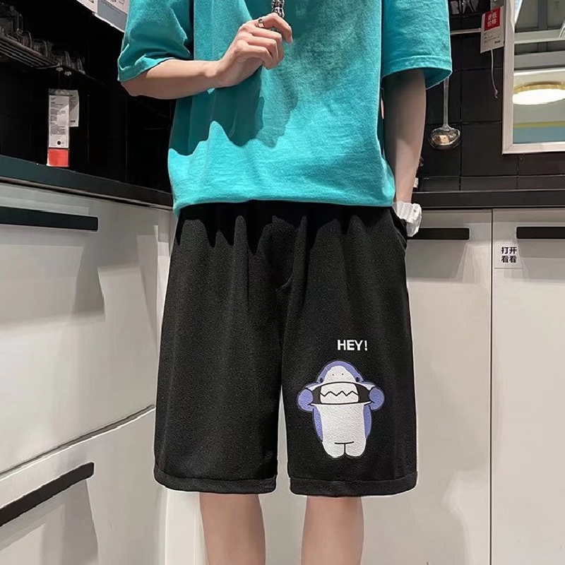 Quần Short Nam Ống Rộng In Họa Tiết Hoạt Hình size M-8XL