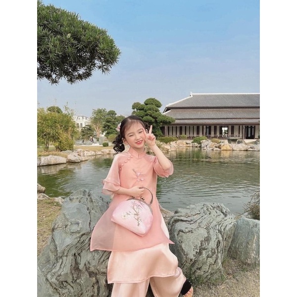 Sét áo dài mẹ và bé xinh duyên dáng MinhAnhFashion