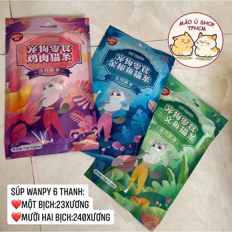 SÚP THƯỞNG WANPY XỬ NỮ-BỊCH 6THANH CHO MÈO