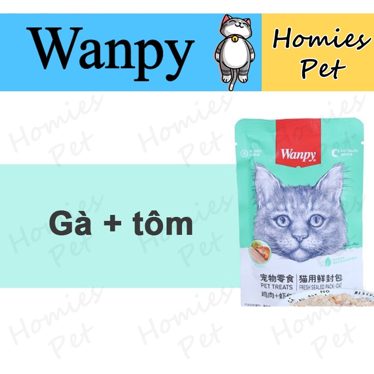 Pate Wanpy[CHÍNH HÃNG], súp thưởng cho mèo Wanpy, thức ăn cho mèo - Homies Pet