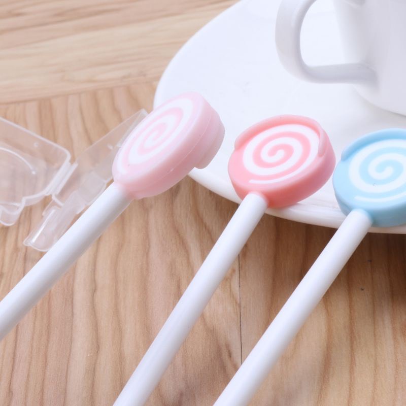 Rơ lưỡi em bé hình cây Kẹo Mút Có hộp đậy Chống Bụi