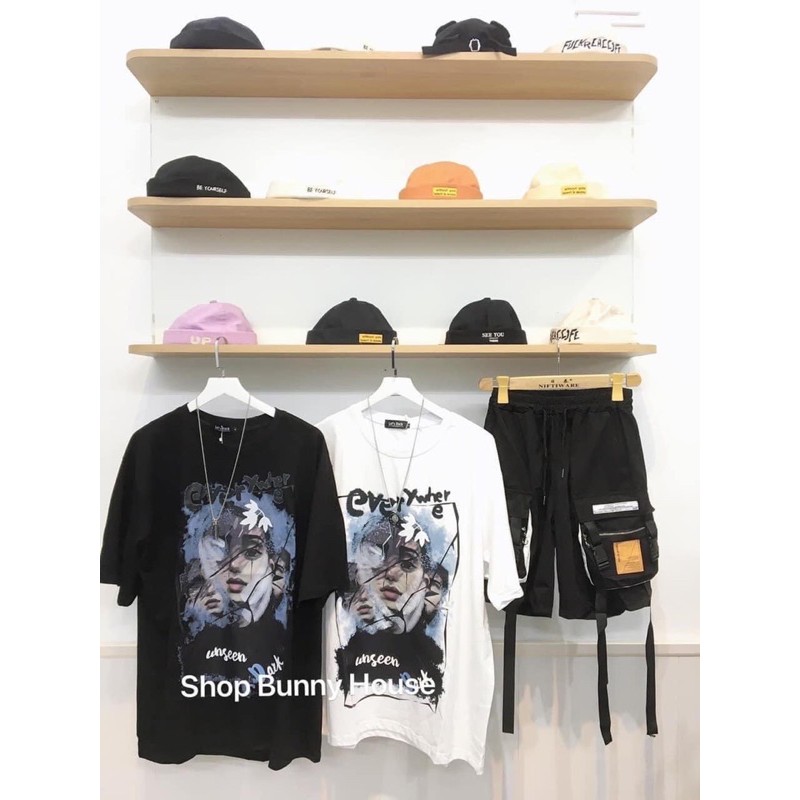 [ Rẻ vô địch ] Áo thun cotton tay lỡ dáng rộng unisex —mặt hoa