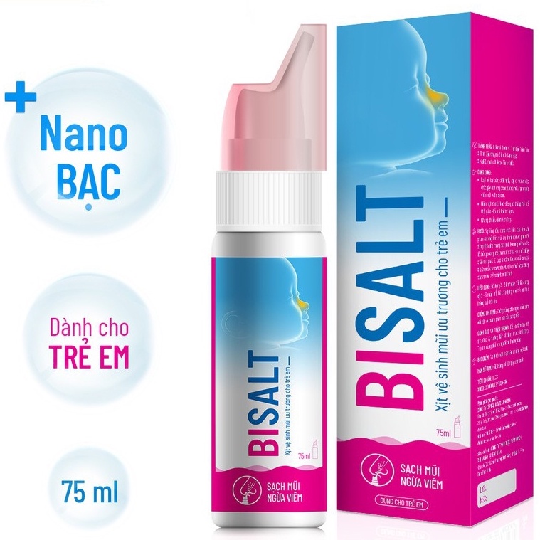 Xịt mũi tràm trà nano bạc Bisalt KENTEK PHARMA 75ml NPP Shoptido