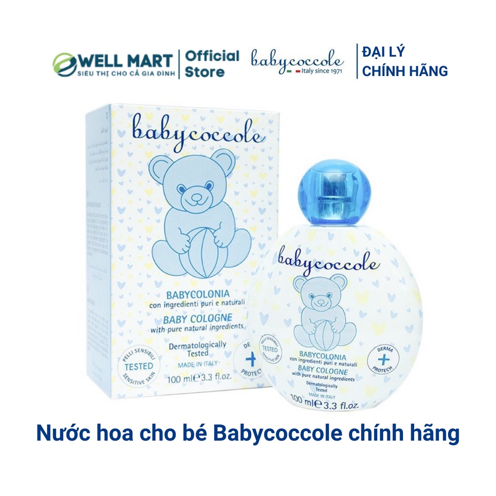 Nước hoa cho bé Babycoccole 0M+ an toàn cho trẻ sơ sinh & em bé chiết xuất hoa sen 100ml