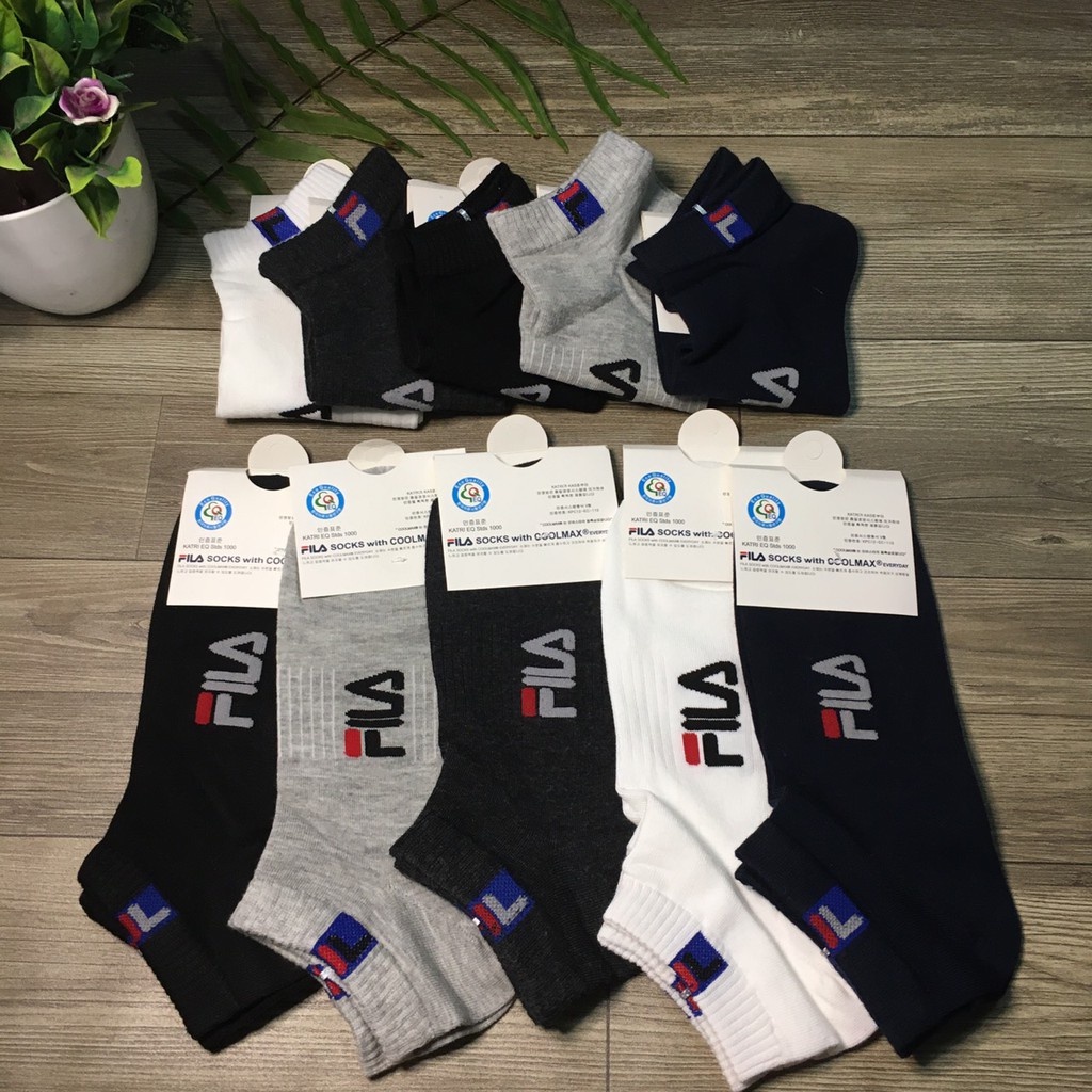 Set 10 Đôi Tất Nam Cổ Ngắn Cotton Co Giãn Kháng Khuẩn FL (Ảnh thật)*