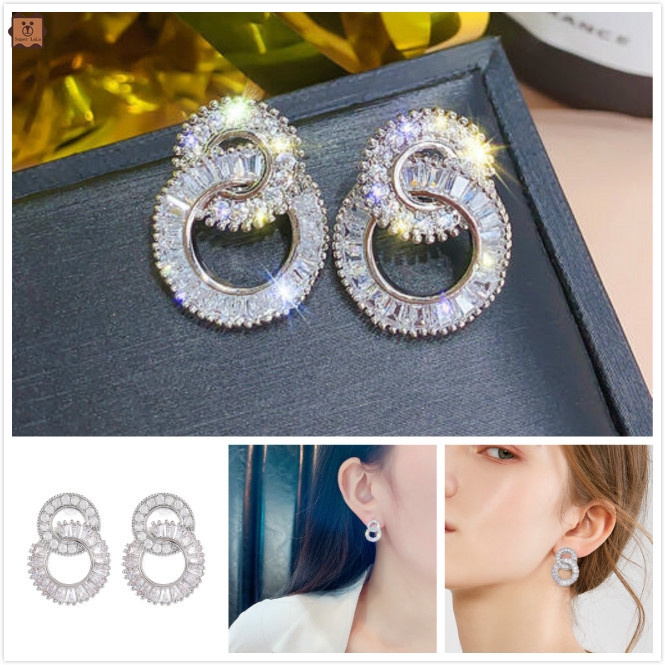 Khuyên tai hợp kim thiết kế thời trang kiểu dáng độc đáo