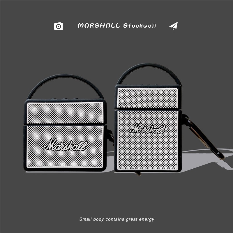 ☛Cổ Phiếu Sẵn Sàng☚ Vỏ Bảo Vệ Hộp Sạc Tai Nghe Airpod 1 2 pro Bằng Silicon Chống Sốc Hình marshall marshall