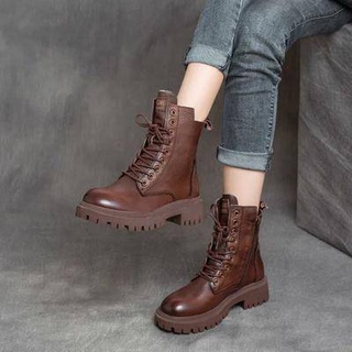 Giày bốt martin cổ thấp thời trang anh quốc cá tính cho nữ