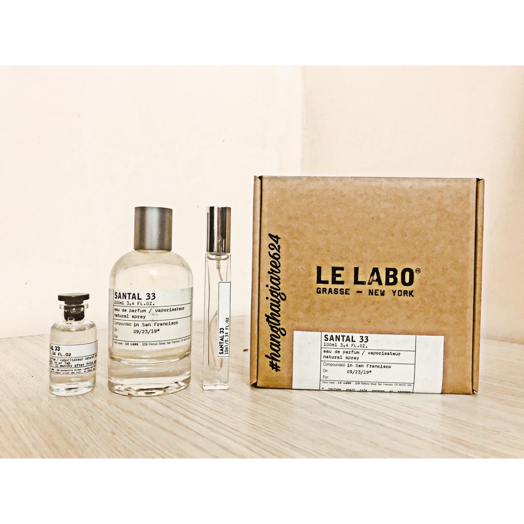 [𝗛𝗔𝗡𝗚𝗚𝗜𝗔𝗠2-20k] Nước Hoa Dùng Thử Le Labo Santal 33 (5ml/10ml/20ml) Spray / Chuẩn authentic | BigBuy360 - bigbuy360.vn