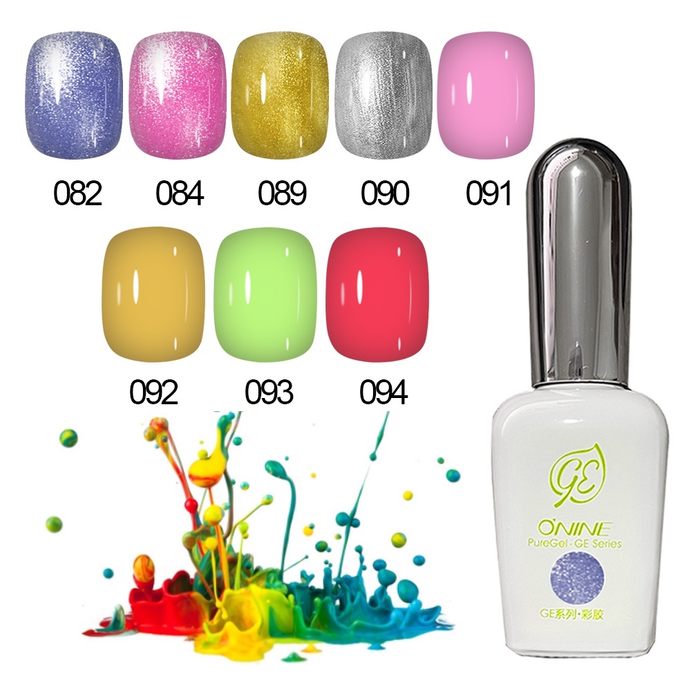 Sơn gel 10ML GE001-GE094 mới ONINE màu sắc sáng bóng,Sơn móng tay chân làm nail dùng đèn uv/led sơn thạch