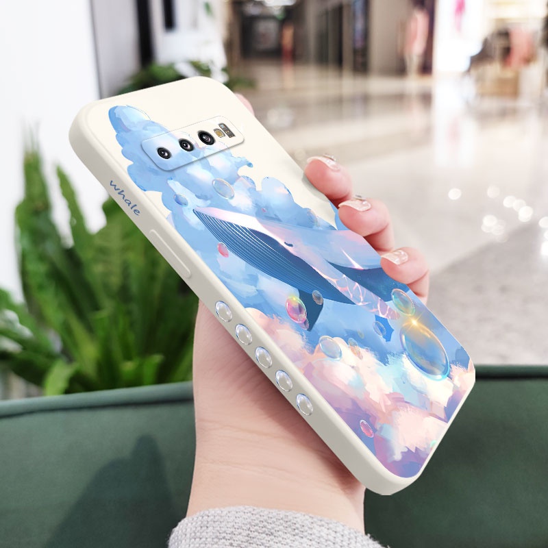 Ốp Điện Thoại Hình Cá Voi Cho Samsung Galaxy S10 S10E Plus S9 Plus