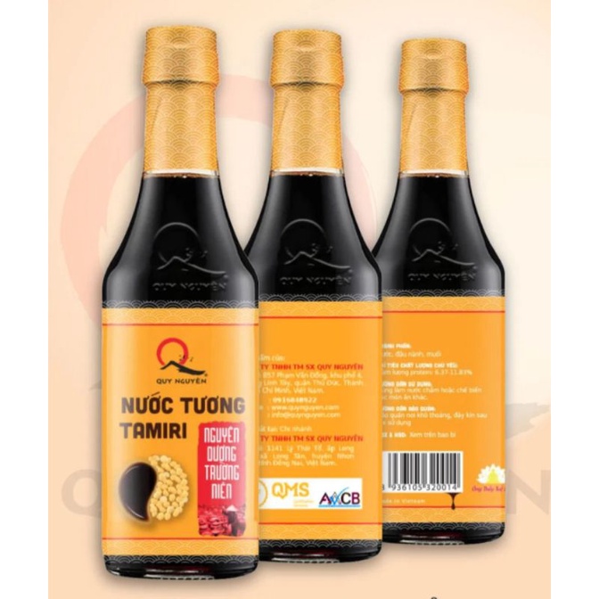 NƯỚC TƯƠNG TAMARI QUY NGUYÊN CHAI 250ML