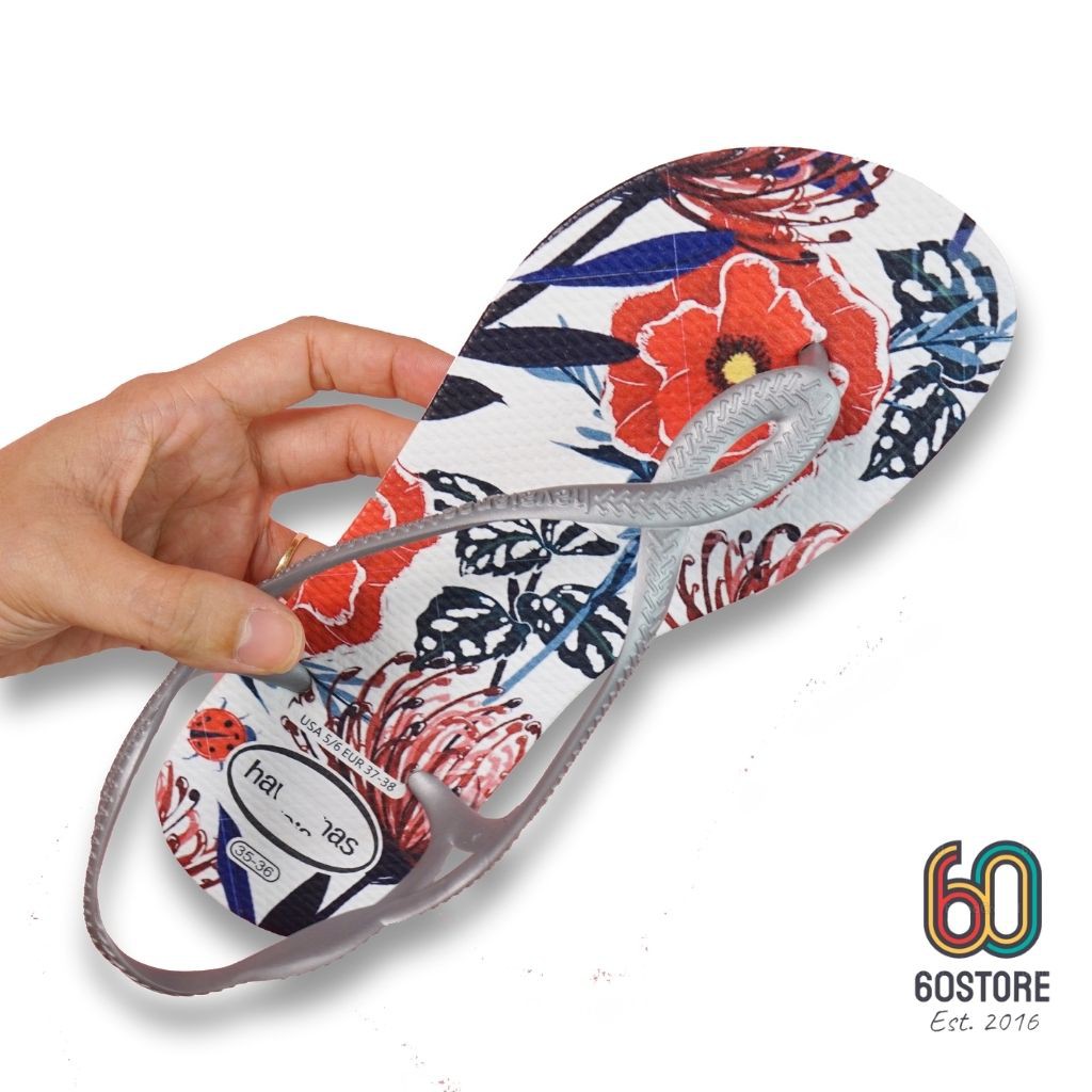 Sandal Havaianas Nữ Thái Lan Đế Hoa Dép Quai Hậu Nữ Đi Biển Giày Quai Hậu Cao Su Chống Trơn Trượt Cao Cấp Hàng Xịn Đẹp