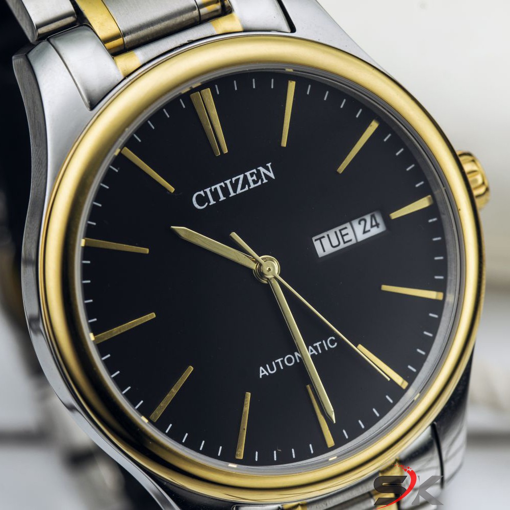 [Mã WTCHFEB giảm 20K ] [Sale] Đồng Hồ Cơ Nam Citizen Cao Cấp Lộ Máy Mặt Sau Dây Demi Automatic