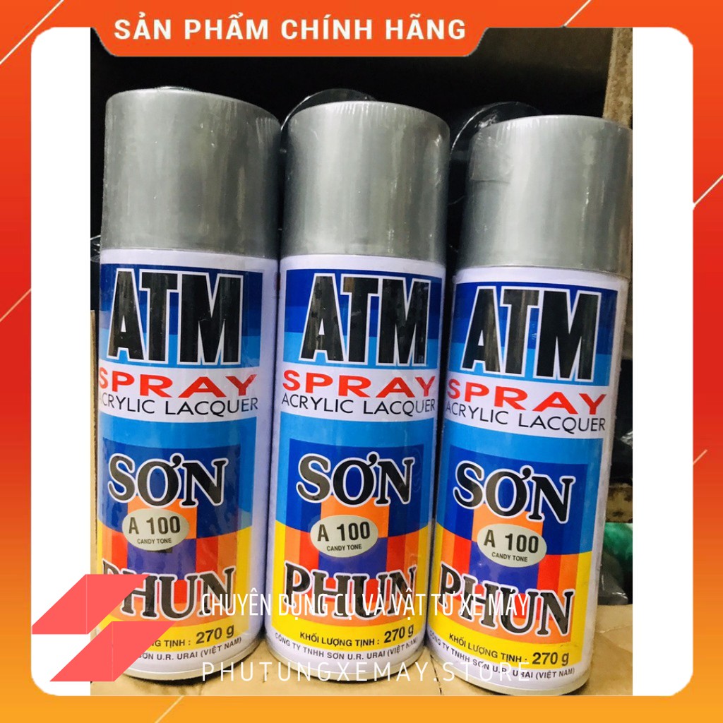 Sơn xịt ATM A100 (màu bạc ánh kim)