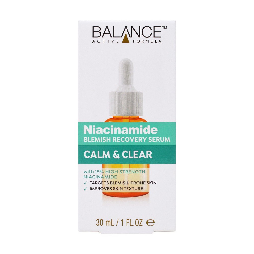 Serum ngừa mụn mờ thâm Balance Active Formula Niacinamide 15% Blemish Recovery 30ml