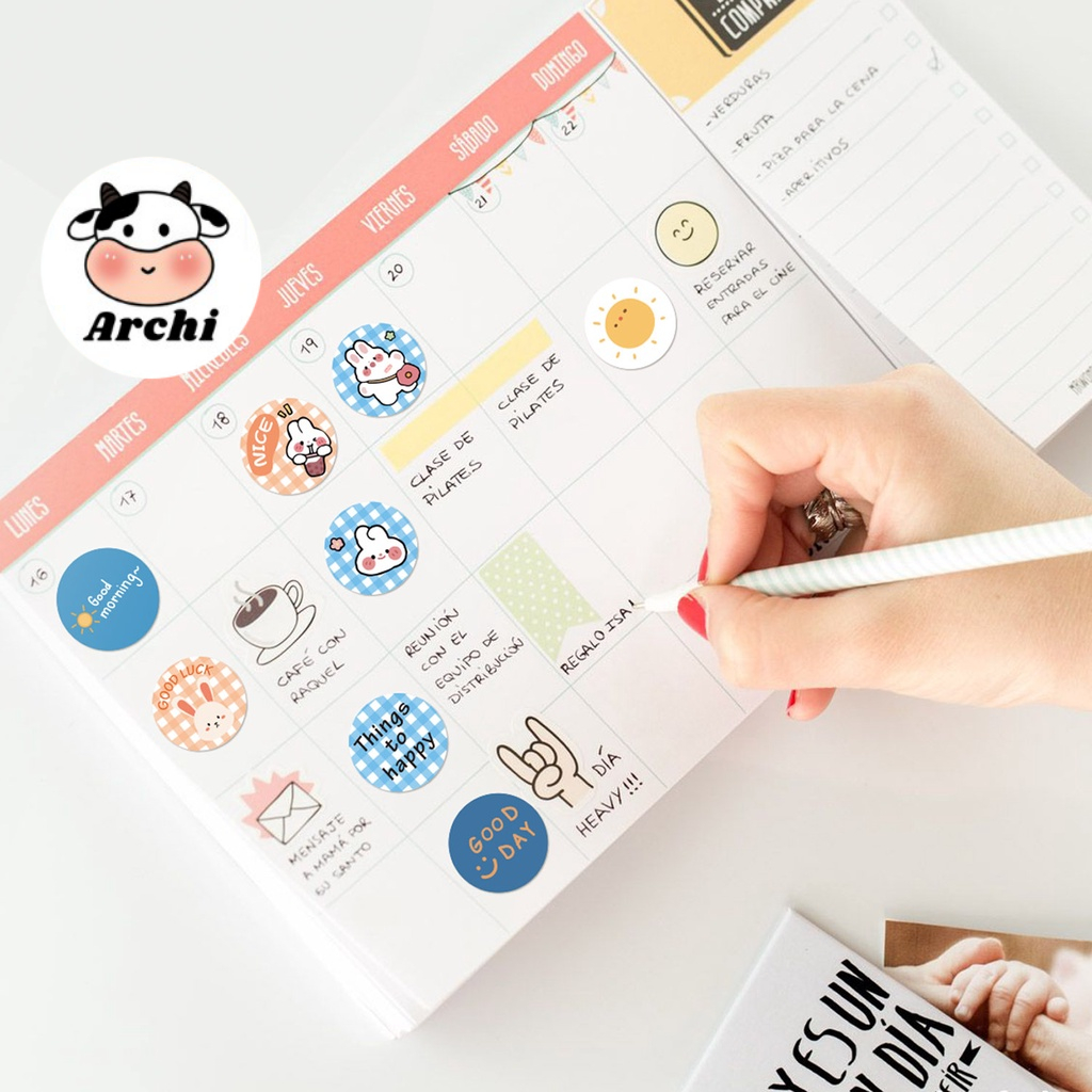 Cuộn 500 sticker dán kích thước 1 inch