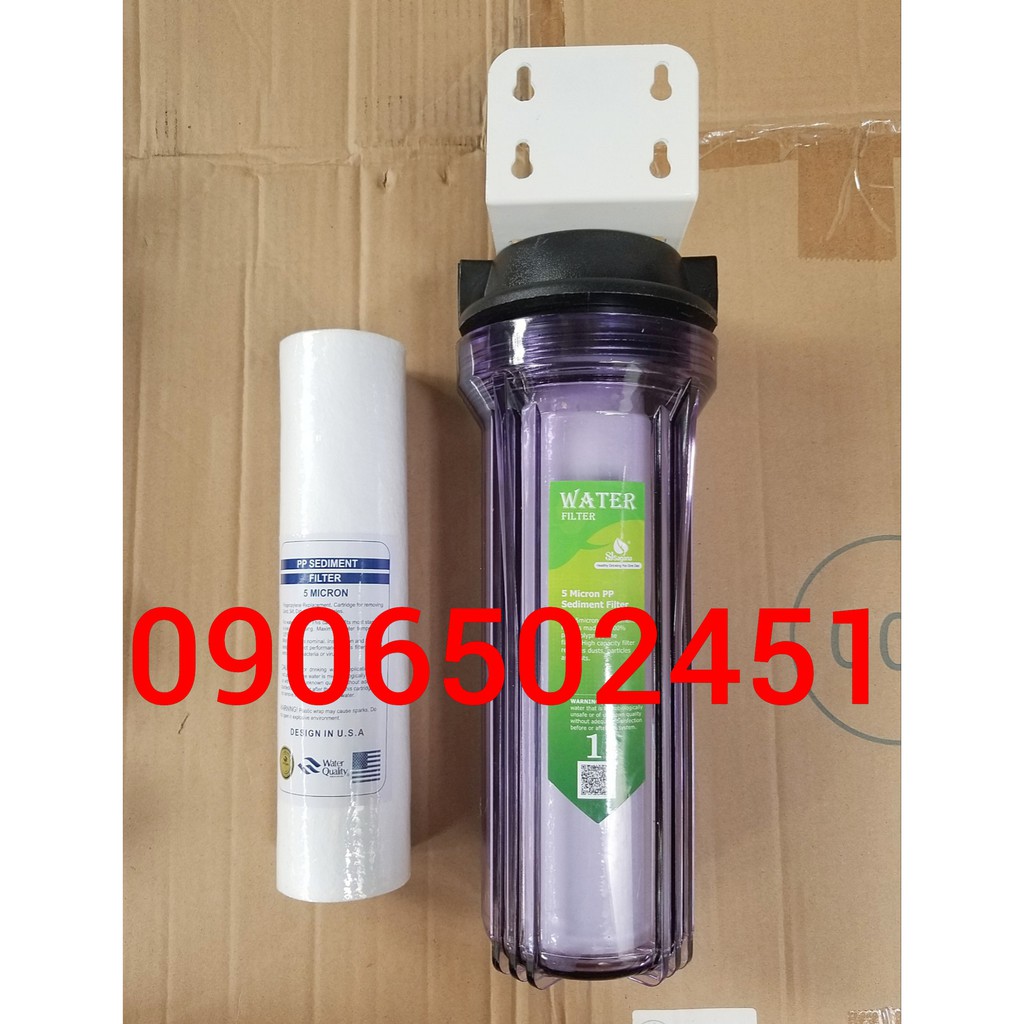 Bộ lọc nước sinh hoạt - bộ lọc phun sương ly đơn 10 inch Trog + 1 lõi số 1 | BigBuy360 - bigbuy360.vn