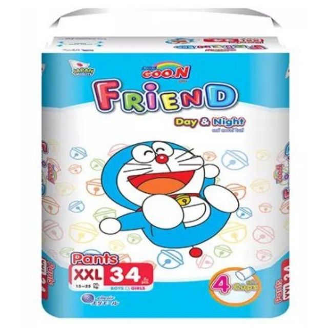 MẪU MỚI Bỉm Goon Friend tã quần  L46/XL40/XXL34+6