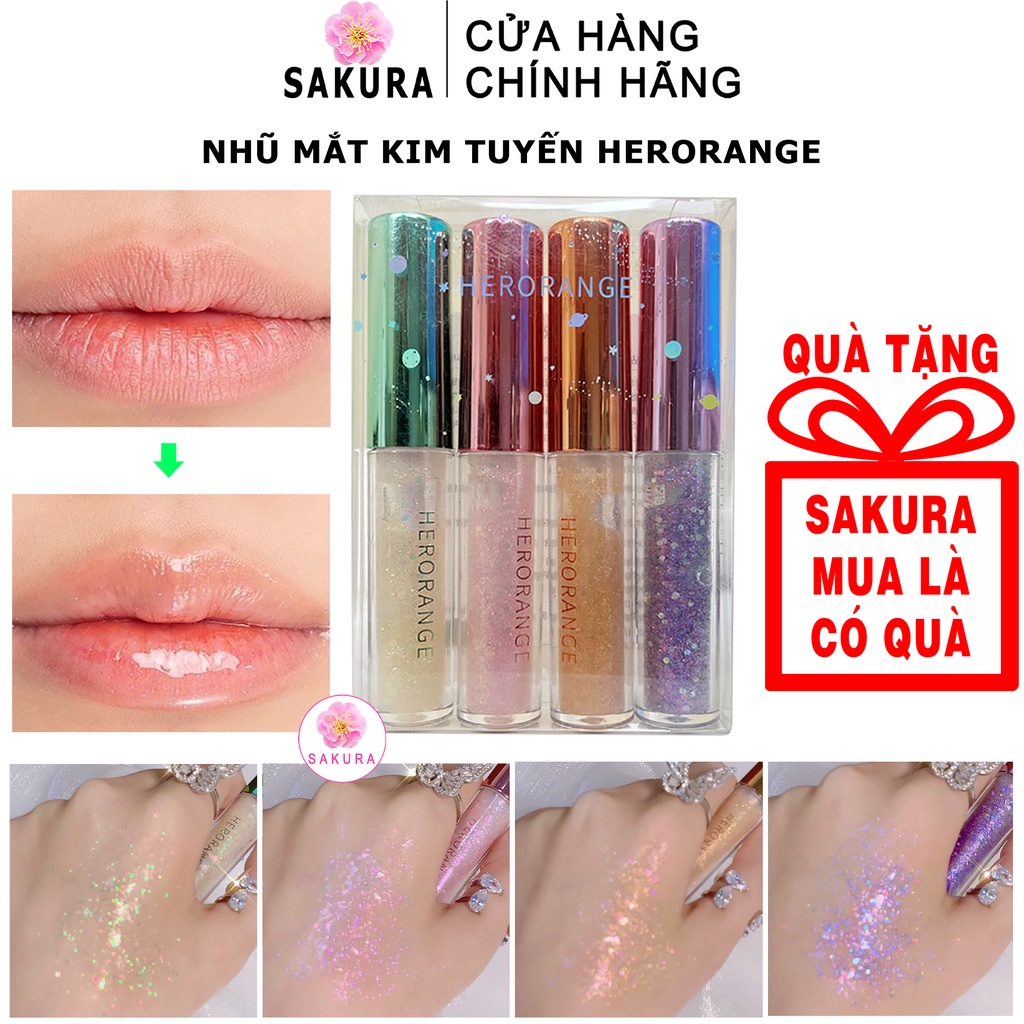Nhũ mắt kim tuyến HERORANGE bền màu lâu trôi nội địa trung SAKURA