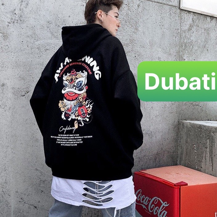 ÁO KHOÁC NỈ IN HỌA TIẾT KÌ LÂN, ÁO HOODIE NAM NỮ CHẤT NỈ SIÊU DÀY DẶN - DUBATI FASHION