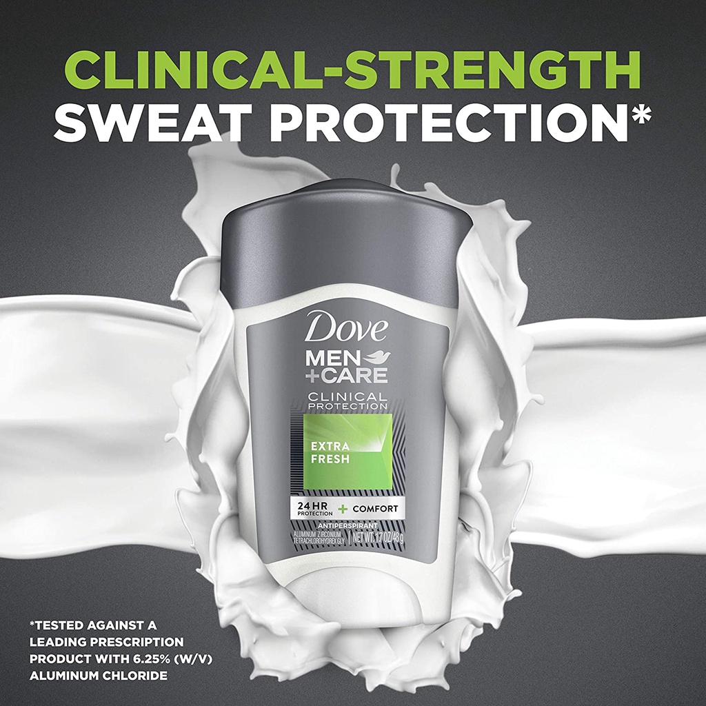 Lăn khử mùi nam Dove Men+Care Antiperspirant Deodorant Extra Fresh Clinical Strength 48g (Mỹ)