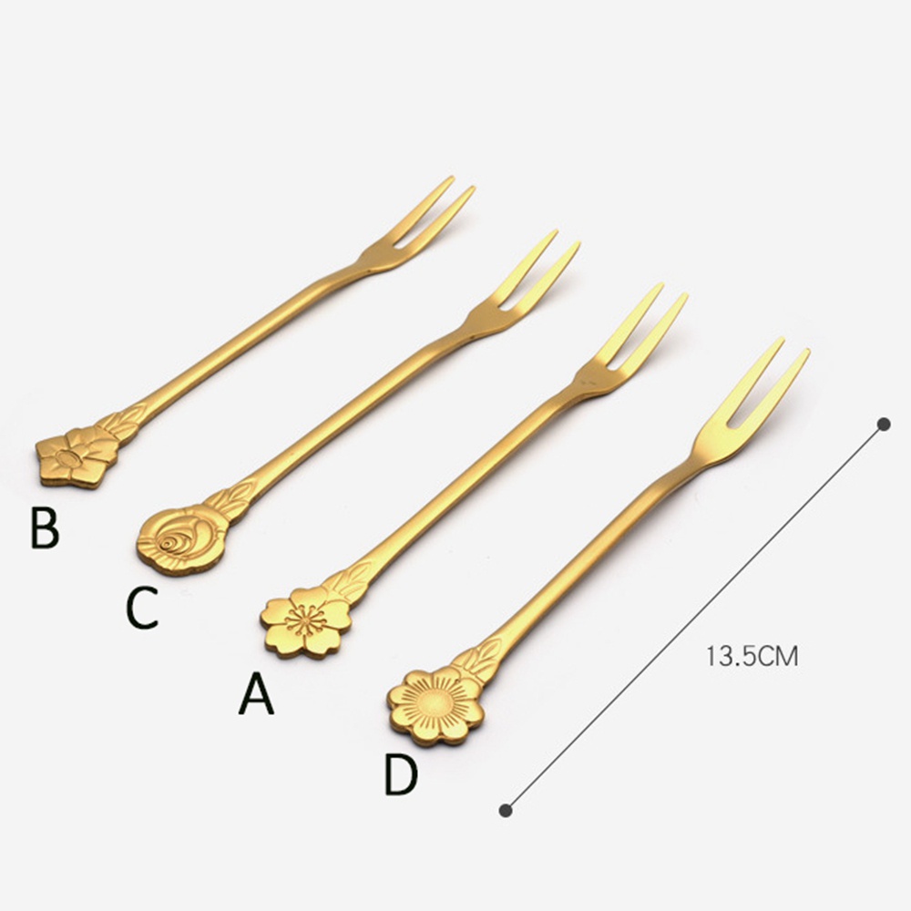 Nĩa Ăn Trái Cây Mini Bằng Thép Không Gỉ