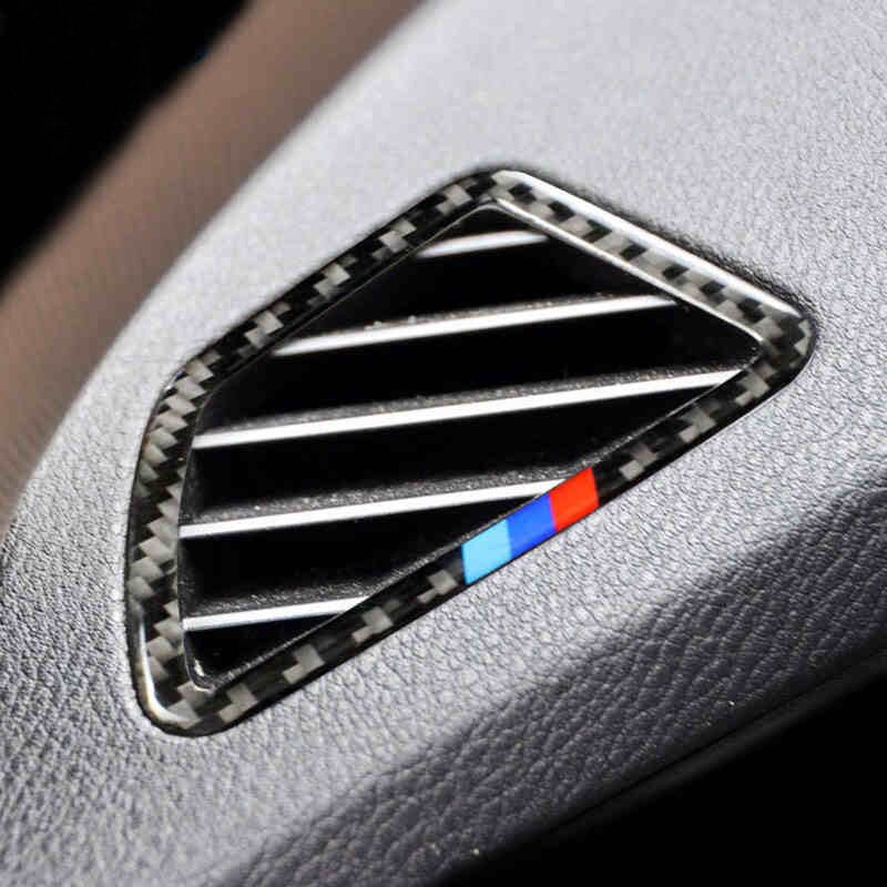 Kiểu dáng ô tô Ổ Cắm Khí Sợi Carbon Miếng Dán Kim Sa Lấp Lánh Bao Viền Cho Xe BMW 1 2 3 4 5 7 Series X1 x3 X4 X5 X6 F30 F10 F15 F16 G30 E90