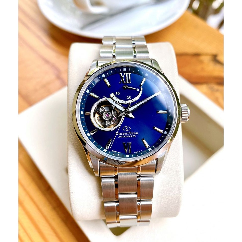 Đồng hồ nam  ORIENT Star Automatic Blue Open Heart Dial Men's Watch  RE-AT0001L00B