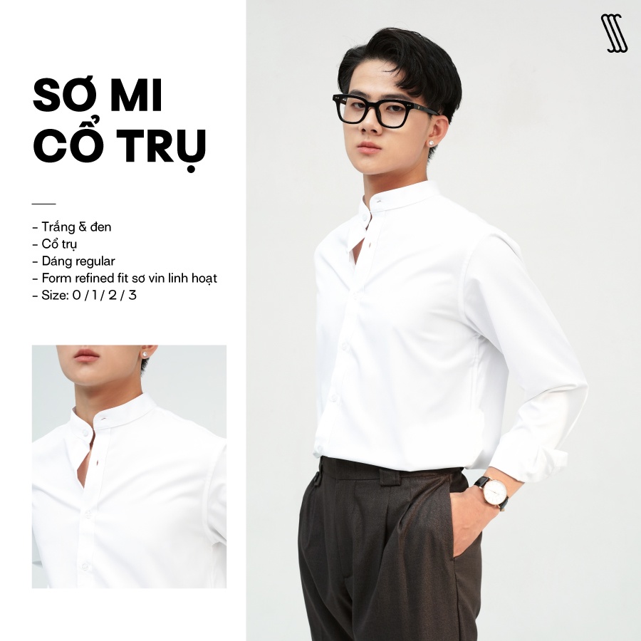 Áo Sơ mi dài tay nam SSSTUTTER bamboo 2 màu linh hoạt chống nhăn xù bai màu thoáng mát