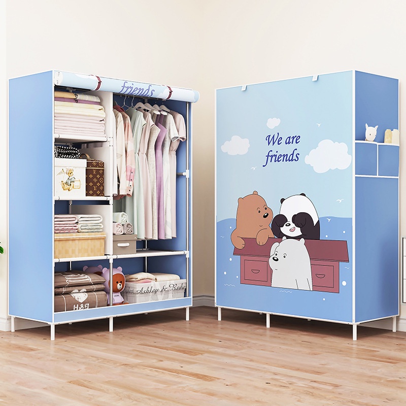 [Siêu Giảm Giá] Tủ Đựng Quần Áo Vải Tủ Vải Khung thép 3D Cao Cấp Tủ treo quần áo 1,2,3 Buồng Bảo Hành Lâu Dài 2 tháng