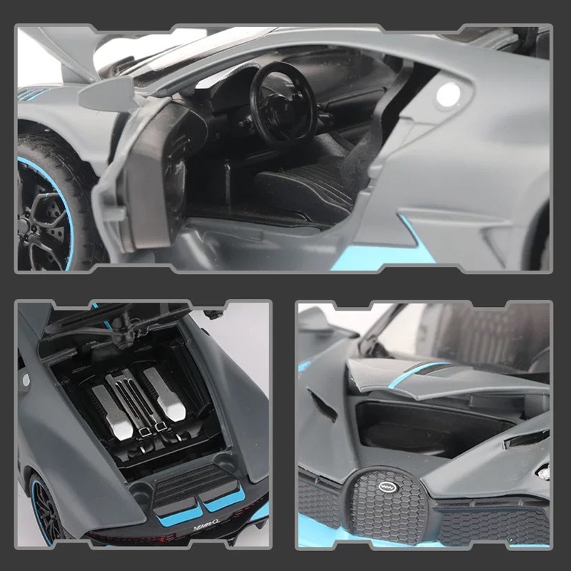 Mô Hình Xe Ô Tô Bugatti Divo Tỉ Lệ 1: 32 Bằng Hợp Kim Có Đèn Và Nhạc