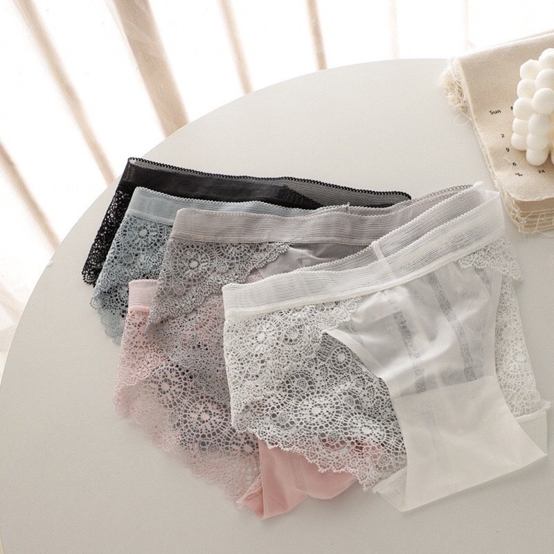 Combo 5 Quần Lót Nữ Đúc Su Siêu Mát Pha Ren Hoa - Quần Chíp Sexy Cao Cấp QL18