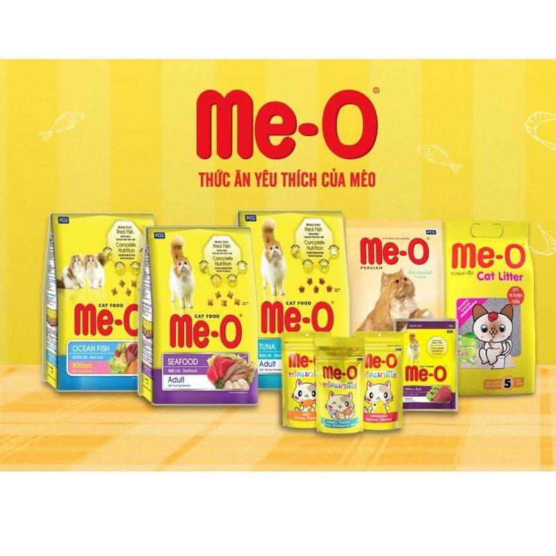 Hạt thức ăn cho mèo trưởng thành Me-o vị hải sản bịch 350g