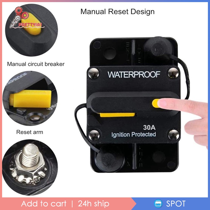 Cầu Dao Tự Ngắt Mạch Chống Thấm Nước IP67 12V-48V 30-300