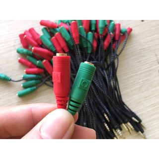 Giắc chuyển tai nghe cho điện thoại, máy tính - Jack gộp 2 sang 1 cho tai nghe.