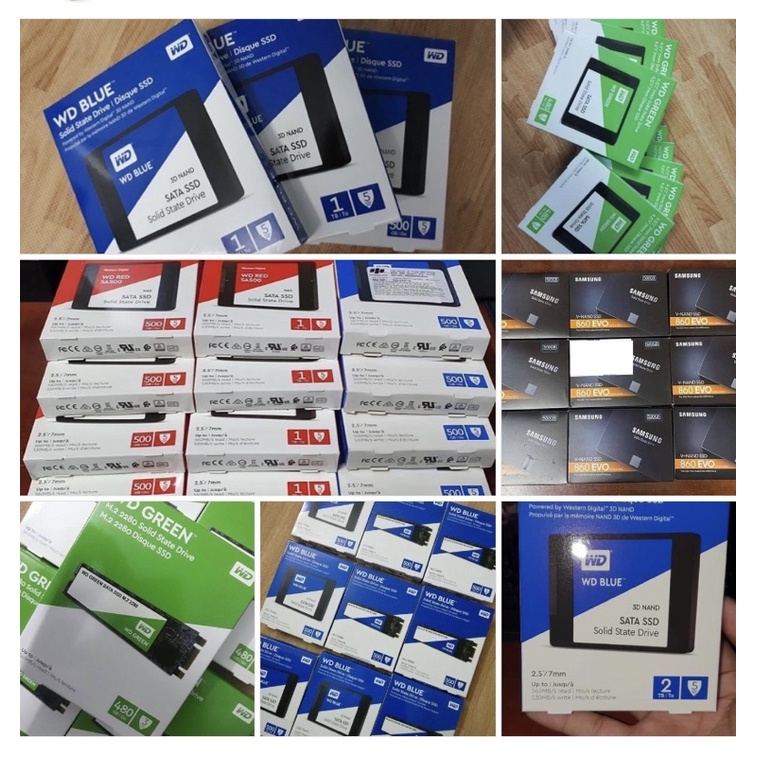 Ổ cứng ssd wd blue 500gb , 1tb